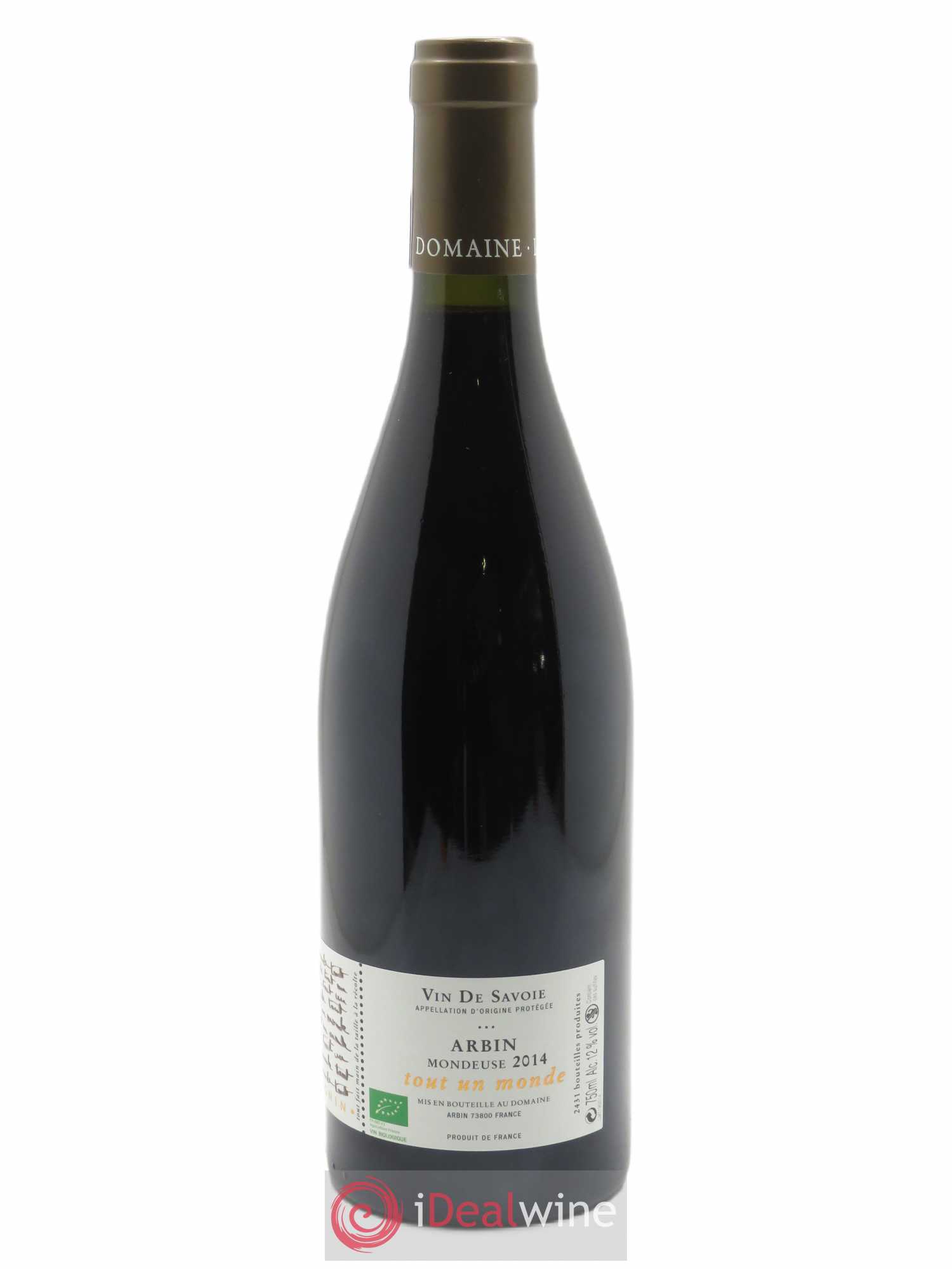 Vin de Savoie Arbin Tout un monde Louis Magnin  2014 - Lot de 1 Bouteille