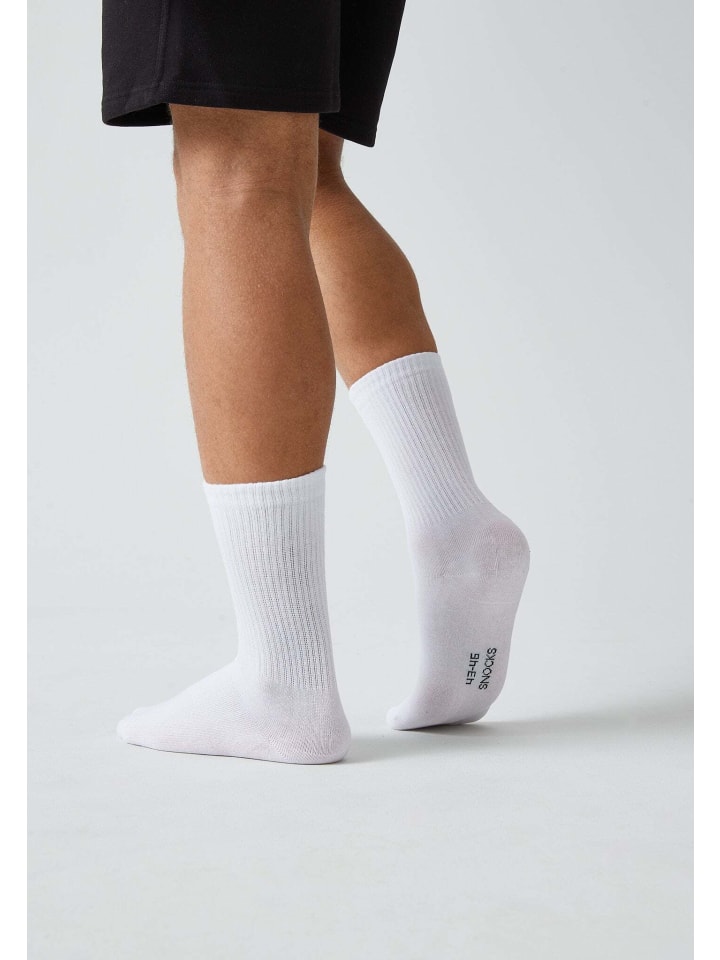 SNOCKS Tennissocken aus Bio-Baumwolle 4 Paar in Weiß günstig kaufen