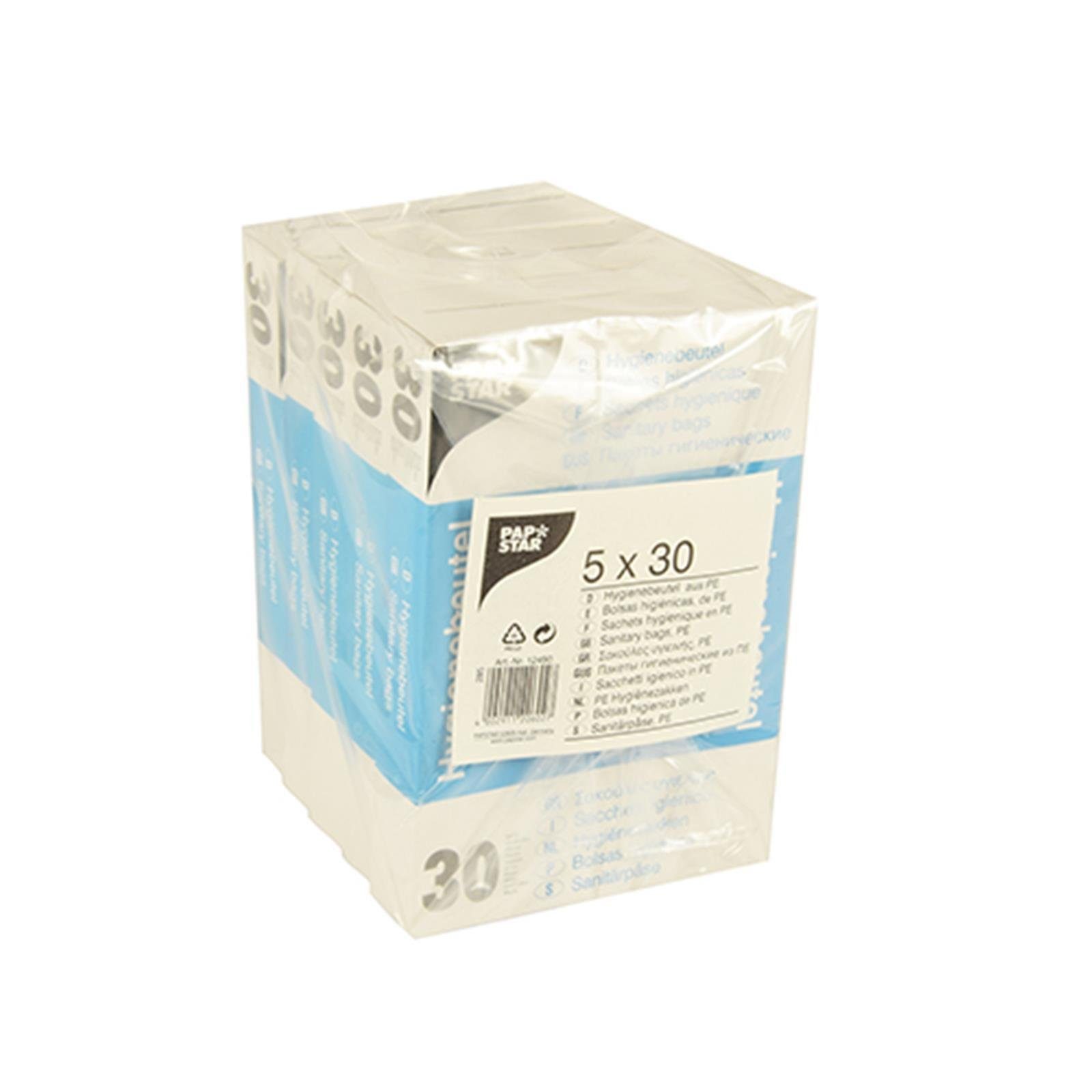 PAPSTAR Müllbeutel Hygienebeutel 28,5 cm x 8 cm x 7 cm weiss