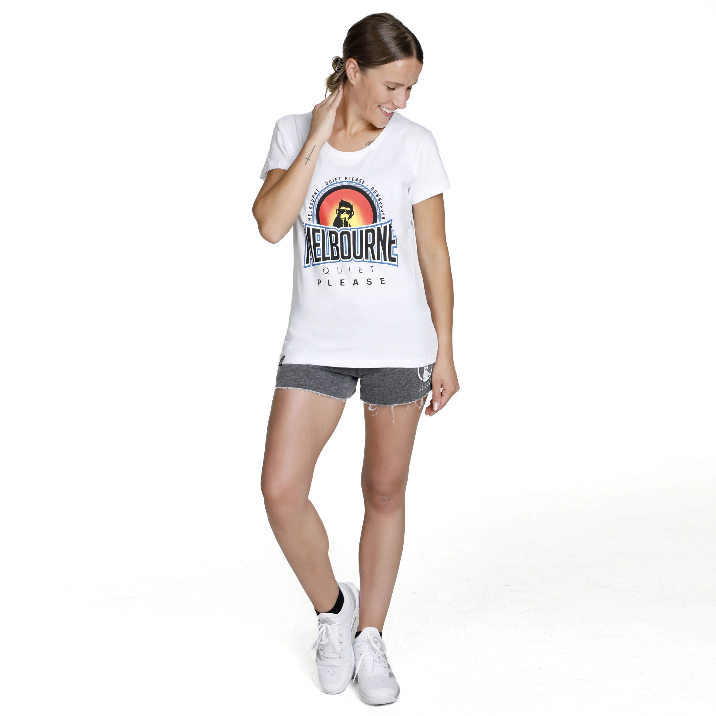 Melbourne Sunrise T-Shirt Damen - Weiß, Mehrfarbig