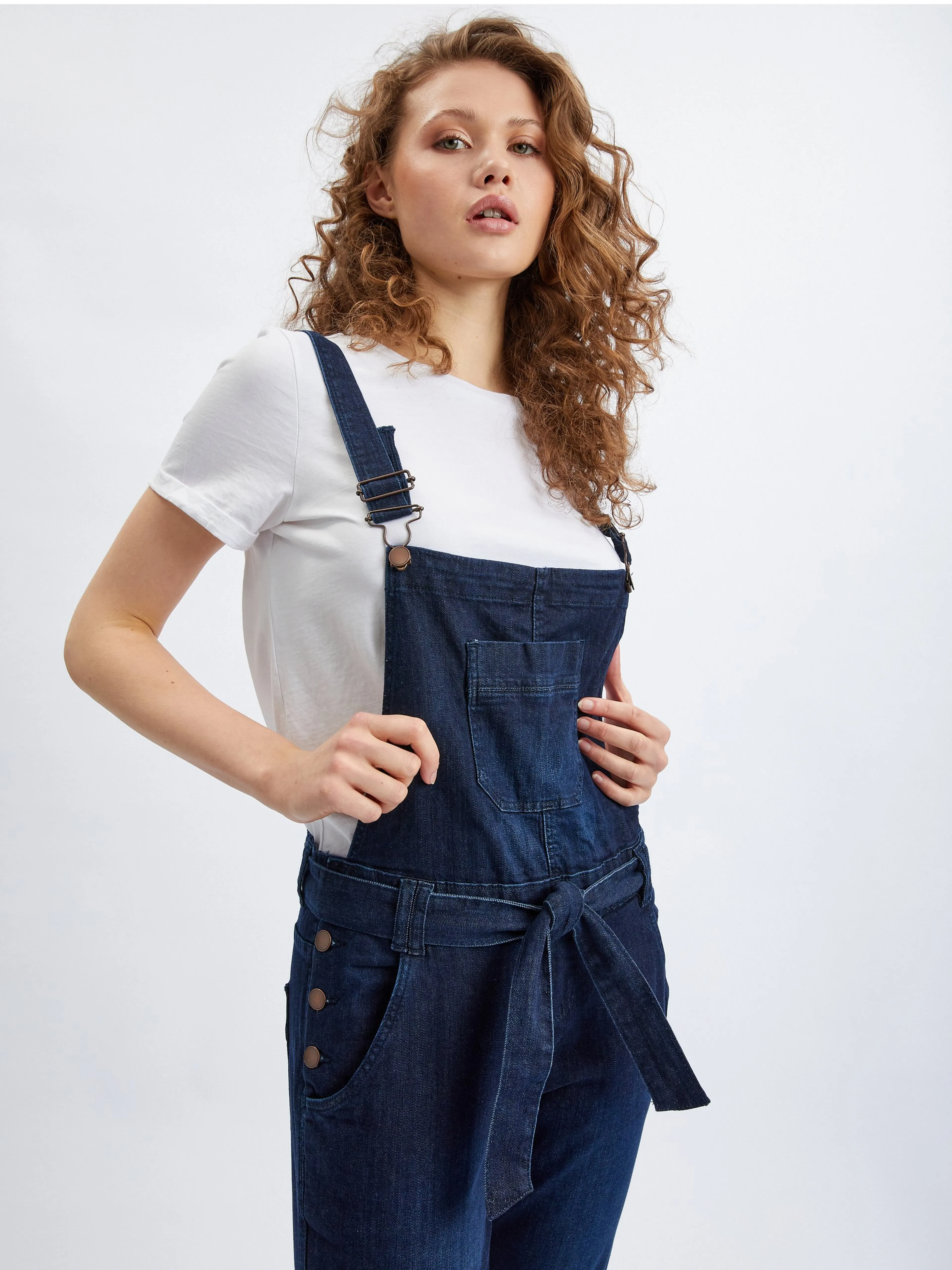 Dunkelblaue Slim Fit Damenjeans mit Lack ORSAY