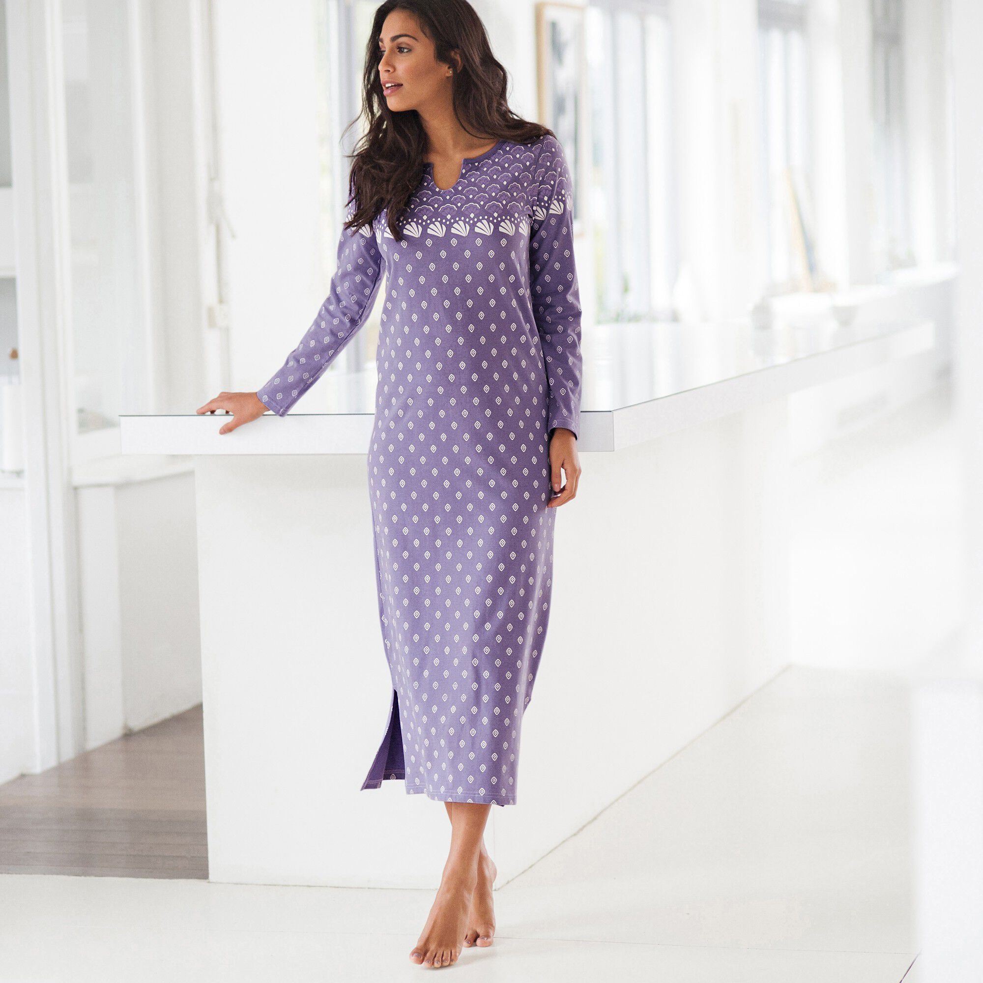 Chemise de nuit manches longues