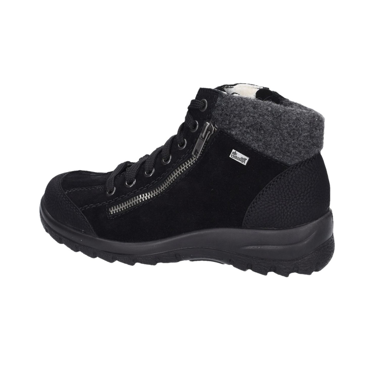 RIEKER Schnür-Stiefeletten schwarz
