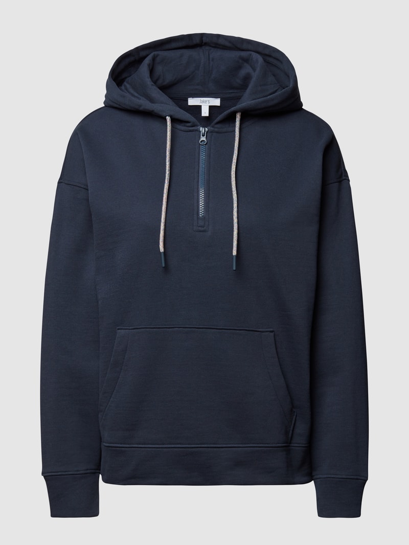 Hoodie aus Baumwolle in dunkelblau