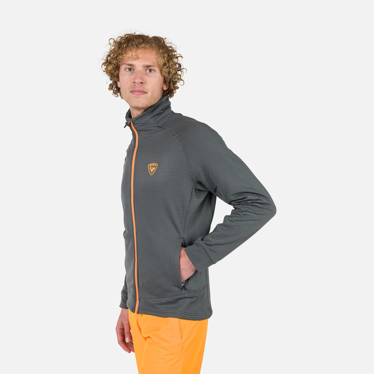 Herrenfleecejacke mit durchgehendem Reißverschluss Blackside