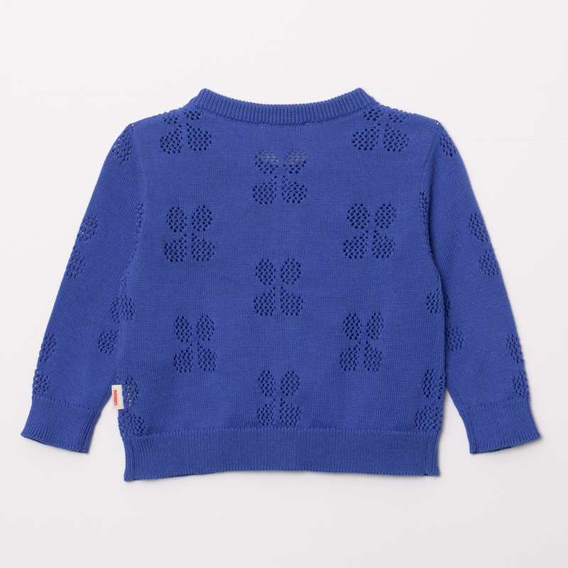 Cardigan bébé fille ajouré bleu Catimini