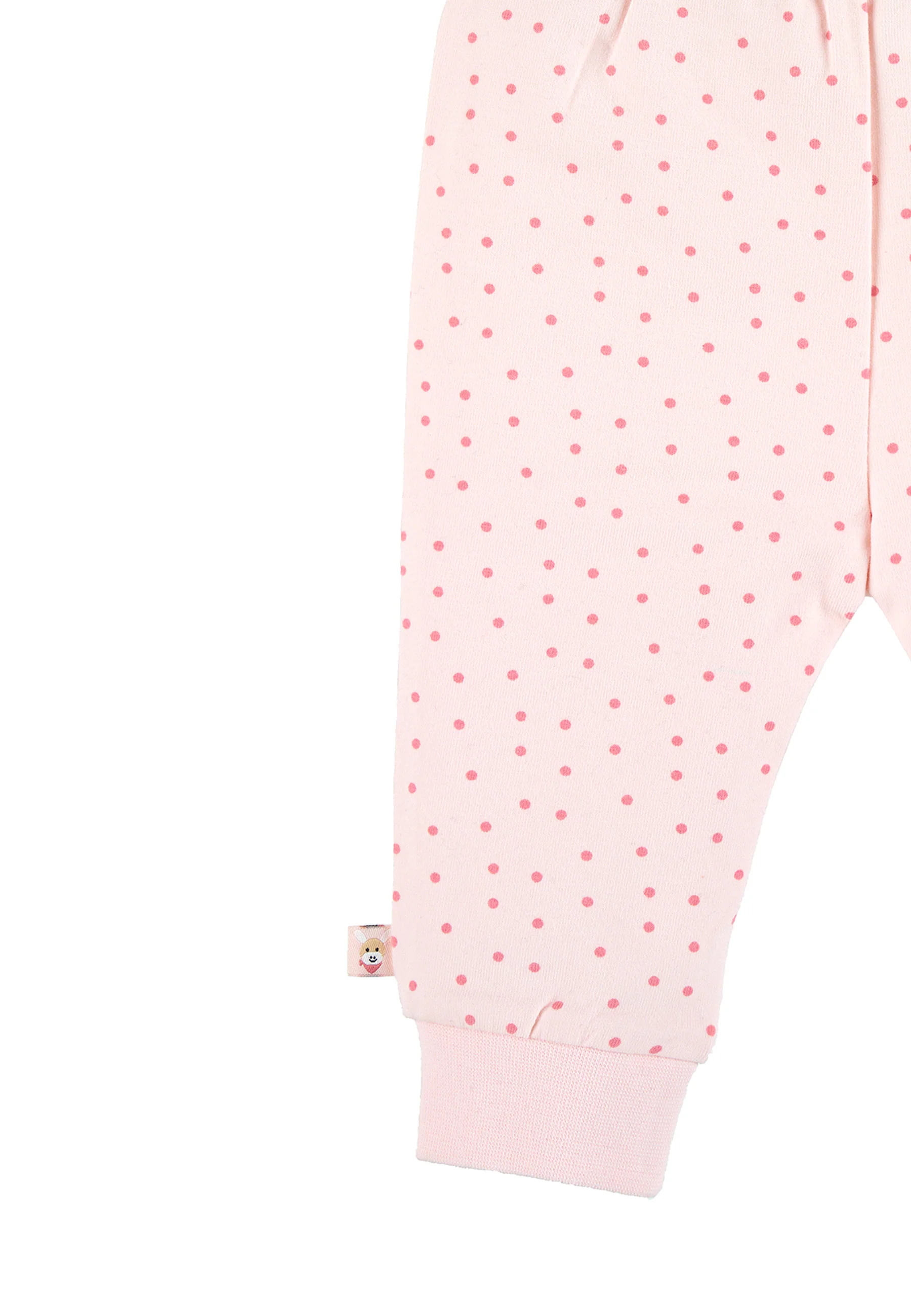 GOTS Hose Esel Emmi Girl, Jersey Rosa mit Tupfen