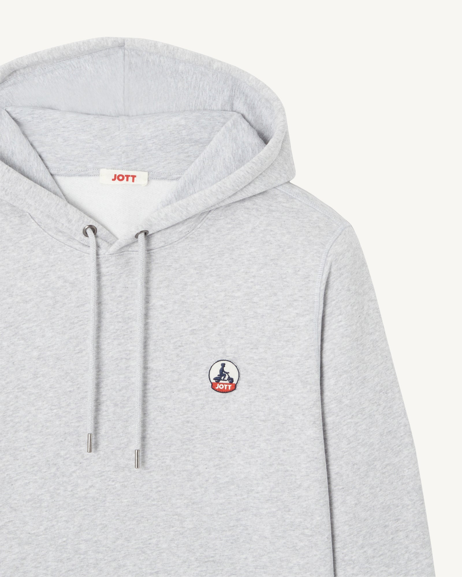 Sweat à capuche homme en coton biologique Gris chiné Mataro