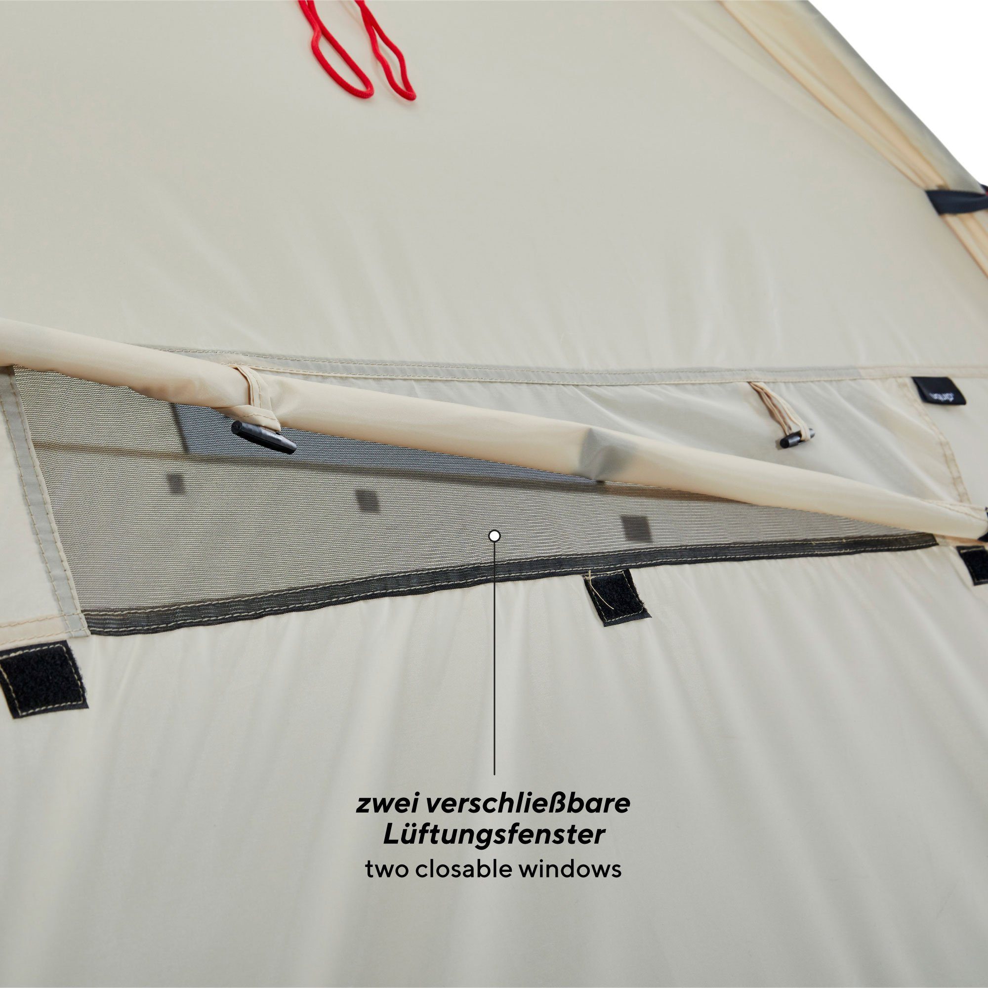 UQUIP Strandmuschel Buzzy Strandzelt mit UV Schutz 50+ Sonnenschutz Windschutz, Personen: 3