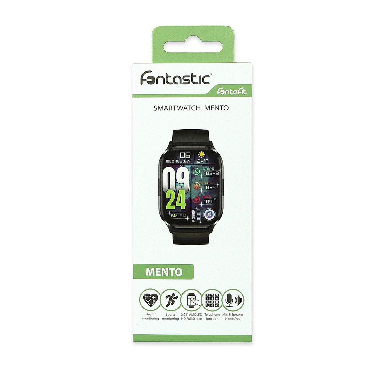 Fontastic Fontastic Mento AMOLED Smartwatch mit 2.01“ Display schwarz