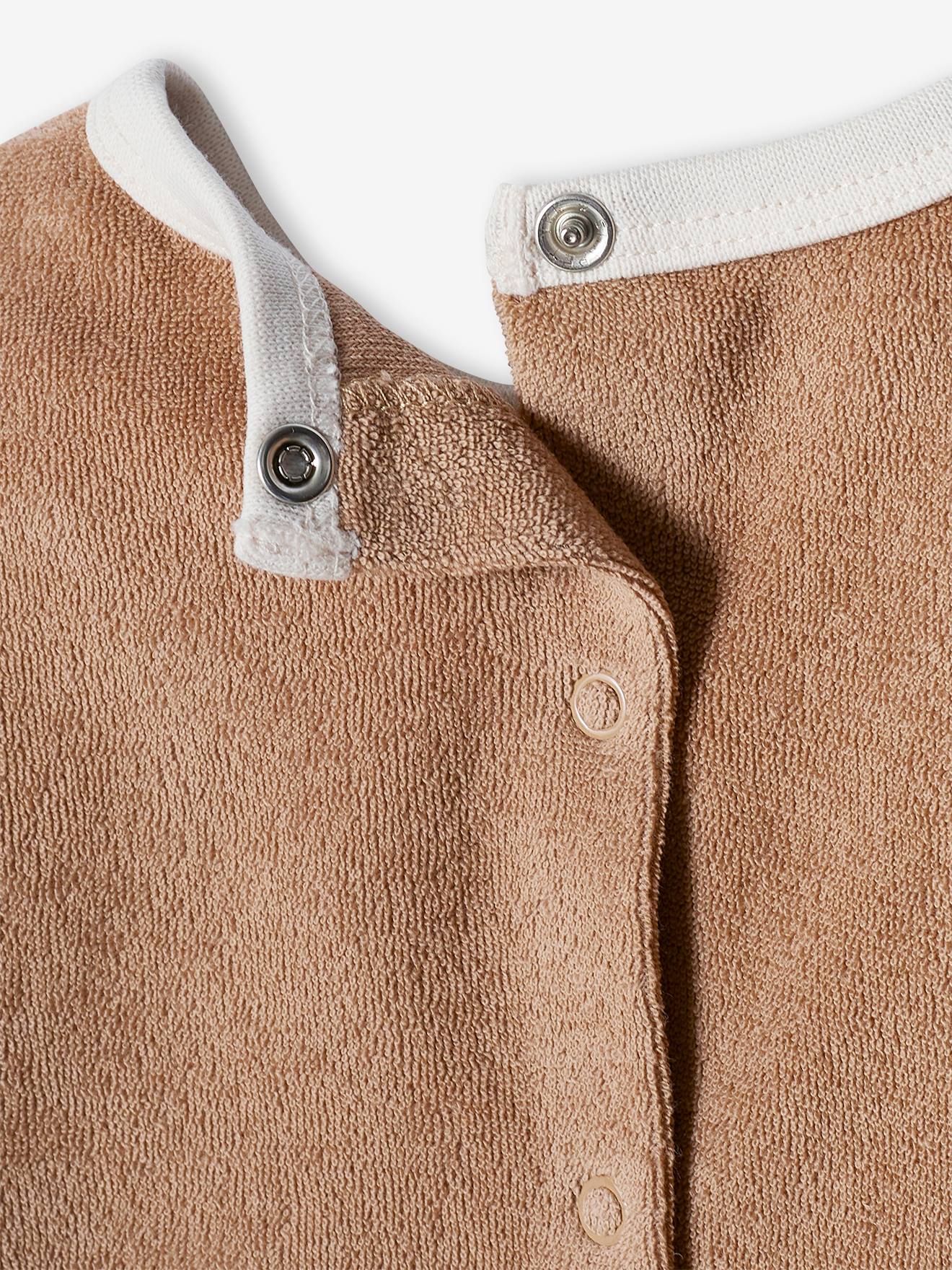 Ensemble en éponge bébé T-shirt + short taupe