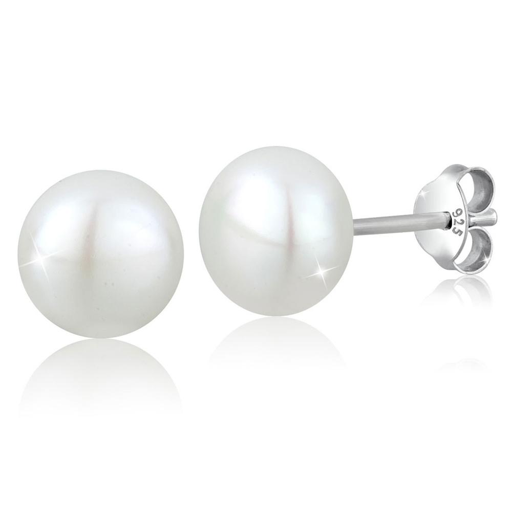 Elli Elli Boucles d'Oreilles Femmes Clous d'oreilles Fiançailles Classique avec Perle  Boucles d'oreilles
