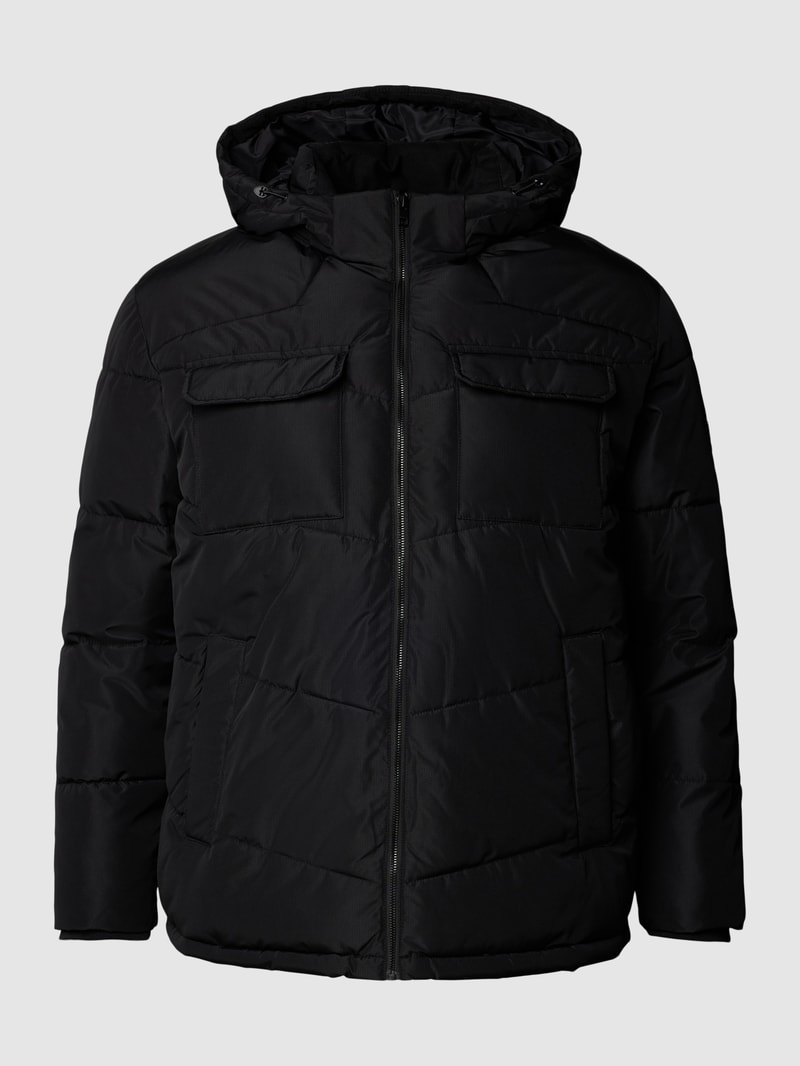 PLUS SIZE Steppjacke mit Kapuze Modell 'MASON' in schwarz
