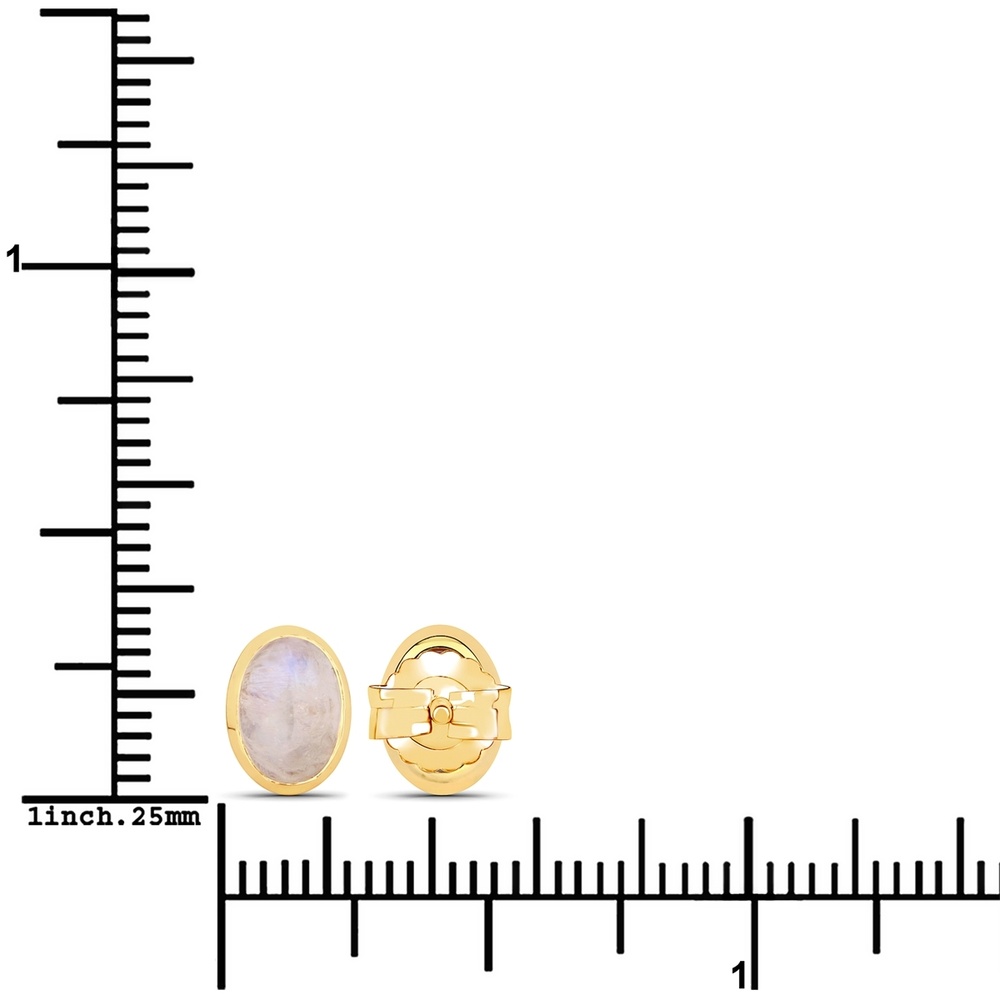 Rafaela Donata Boucles doreilles Argent sterling Pierre de lune en Or jaune Bijoux