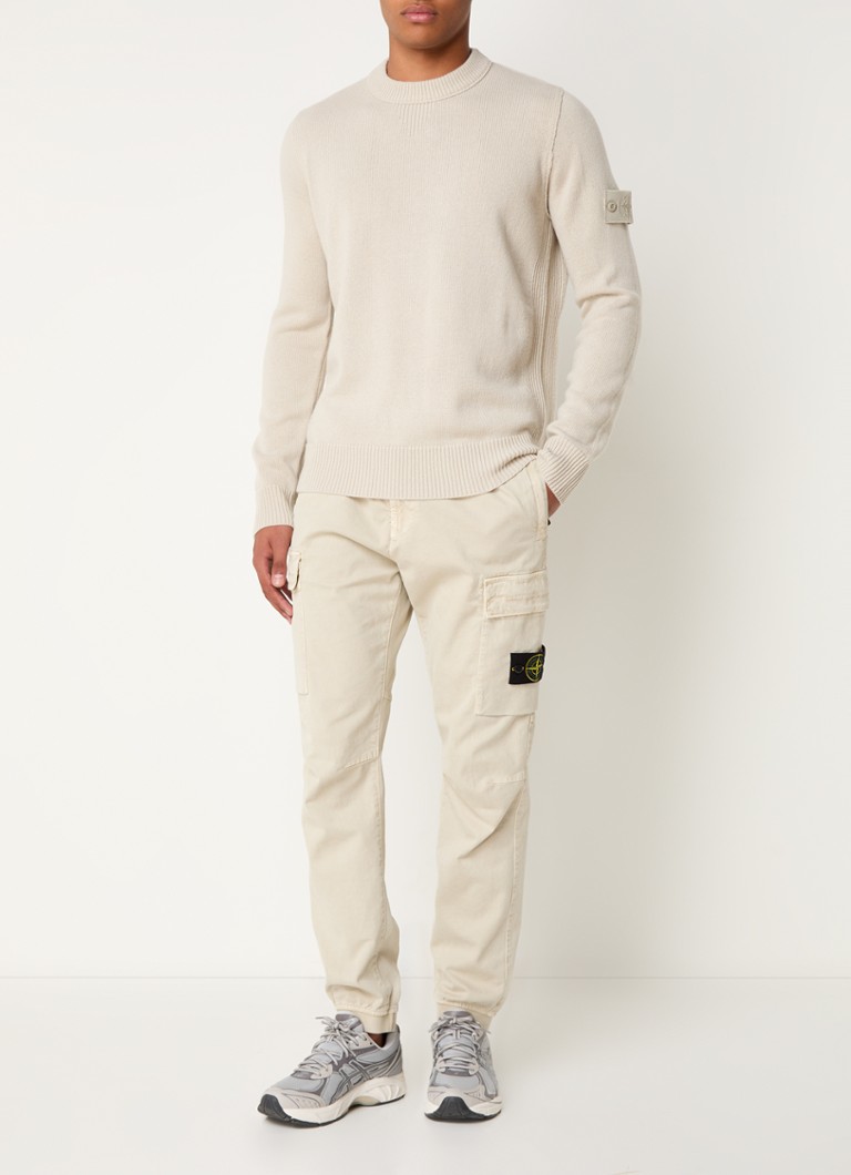 Πουλόβερ Stone Island 527FA με λεπτή πλέξη και λογότυπο