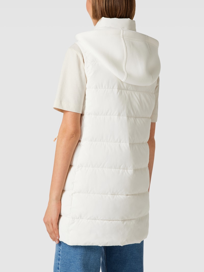 Steppweste mit Zweiwege-Reißverschluss in offwhite
