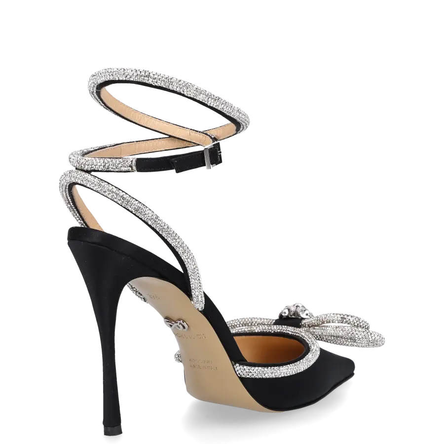 Mach & Mach - Pumps DOUBLE BOW Satin - schwarz