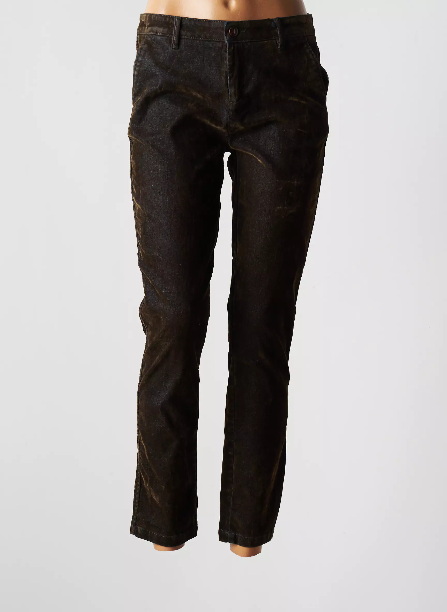 Mayjune Pantalons Chino Femme couleur vert