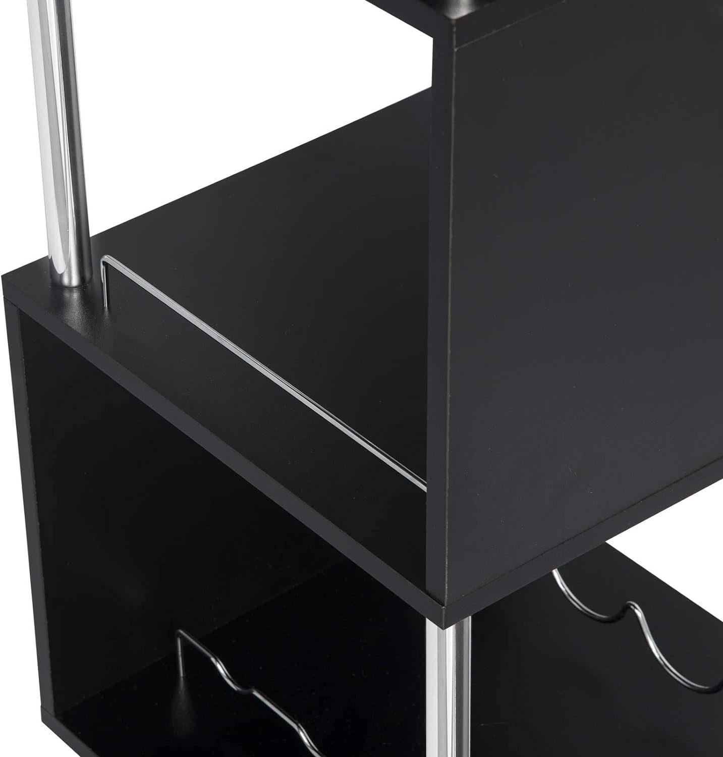 Woltu Bartisch (1-St), Bistrotisch mit 3 Ablagefläche, aus Metall, MDF