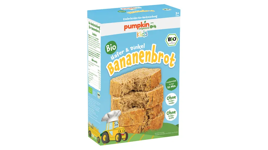 pumpkin organics Bio Hafer & Dinkel Bananenbrot Backmischung 350 g