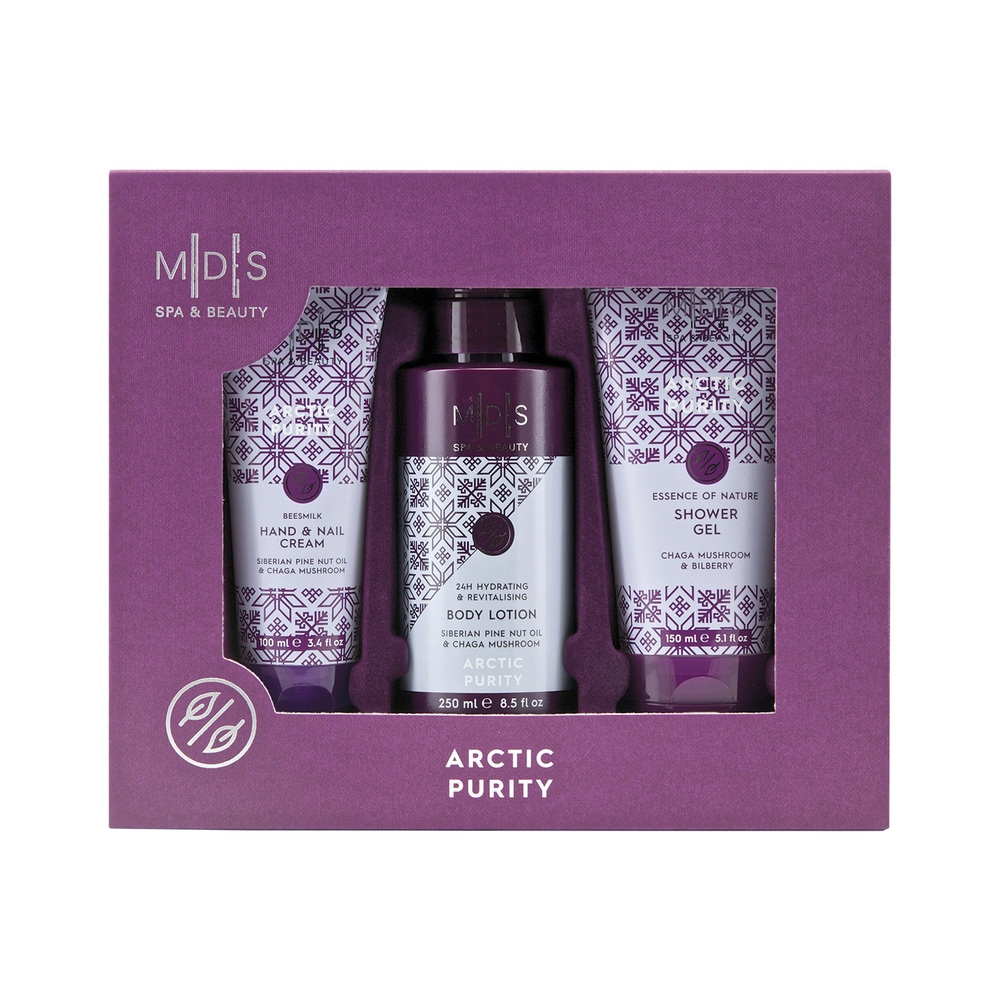 mades cosmetics ARTIC PURITY coffret gel douche | lotion pour le corp s | crème mains & ongles