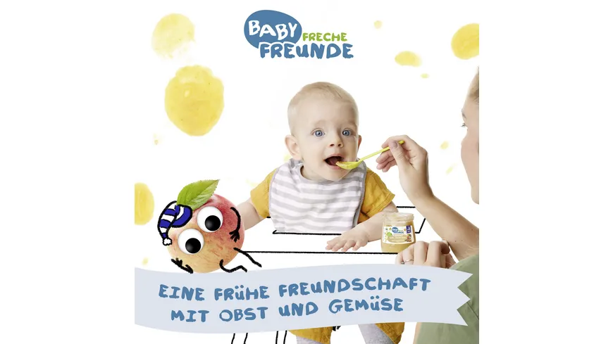 Freche Freunde Bio Gläschen Abendbrei Apfel, Zimt mit Hafer 120 g