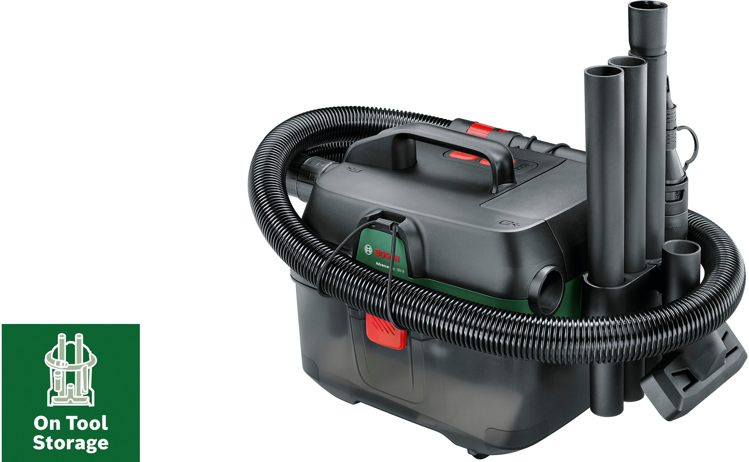 Bosch Home & Garden Nass-Trocken-Akkusauger AdvancedVac 18V-8, mit Beutel, ohne Akku und Ladegerät