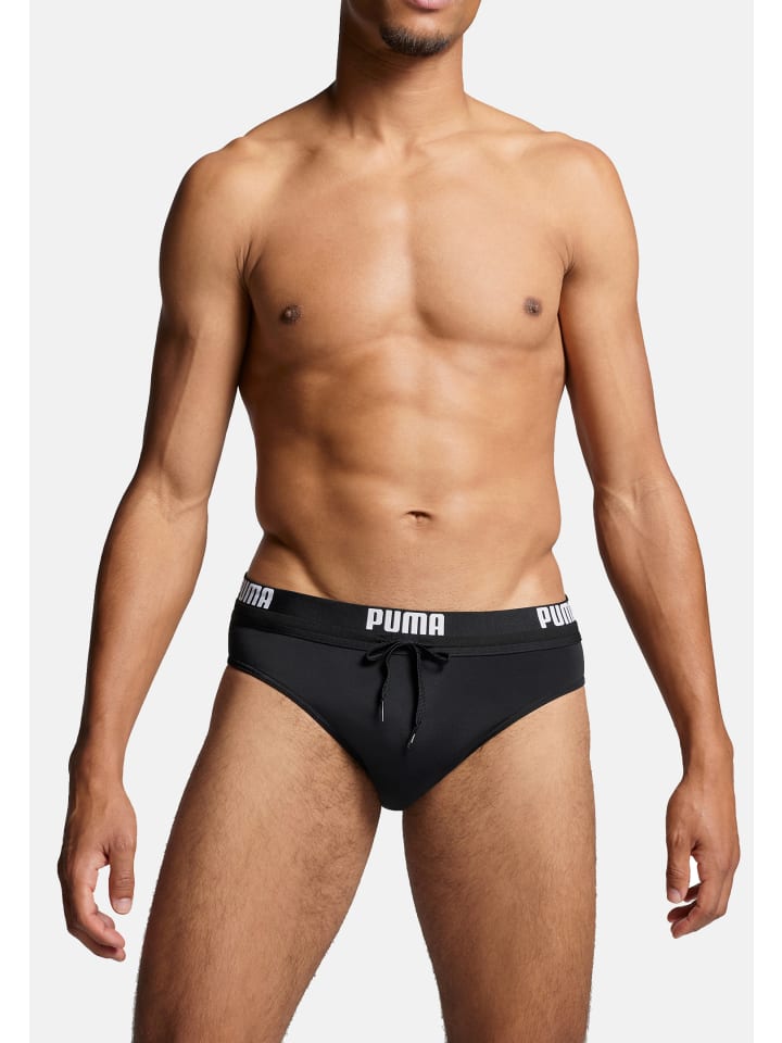 Puma Badehose PUMA SWIM MEN LOGO SWIM BRIEF  in Black günstig kaufen