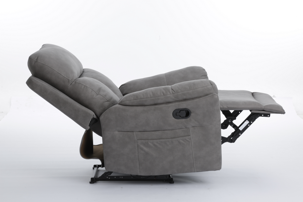 Happy Home Happy Home gepolsteter Relaxsessel mit verstellbare Rückenlehne HWP56-GRA grau