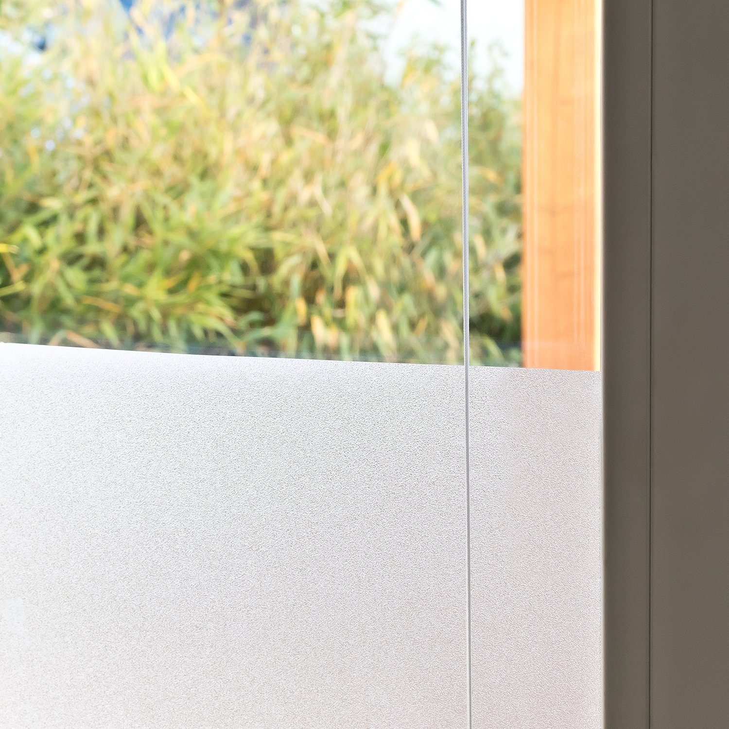 Fensterfolie Fensterfolie Milchglasfolie, SELBSTKLEBEND, statisch haftend, Sichtschutzfolie Blickschutzfolie für Fenster, Tür, Glas-Trennwand für Küche Bad und Büro, shelfmade