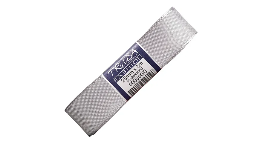 TRUBA Seidenband mit Webkante silbergrau 0404-2571-0003 3 m silbergrau