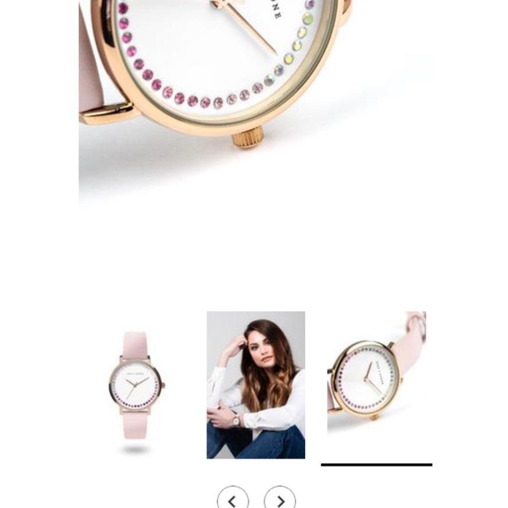 Lily + Stone Quarzuhr Damen Armbanduhr Analog mit eleganten Kristallen in Rose Gold, (1-tlg)