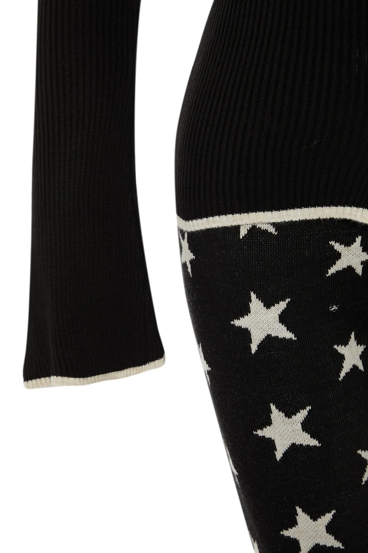 Trendyol Collection  Limited Edition – Schwarzes gemustertes Strickoberteil und -unterteil-Set TWOAW23AU00260