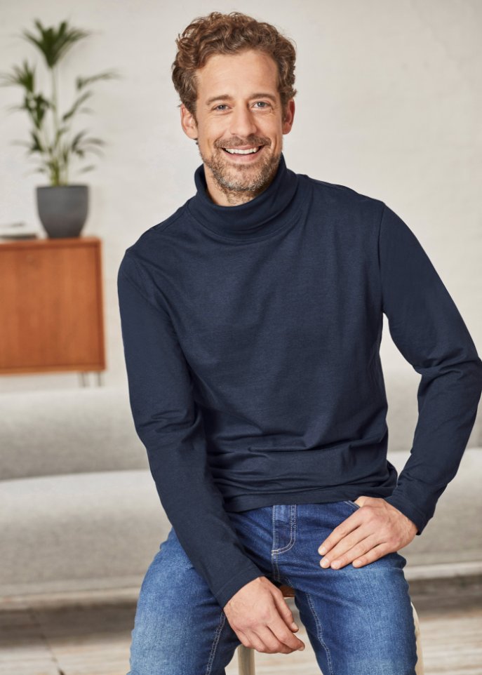 Langarmshirt mit Rollkragen