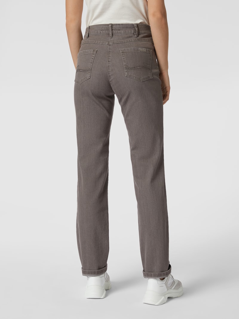 Comfort Fit Jeans mit Stretch-Anteil Modell 'Greta' in taupe