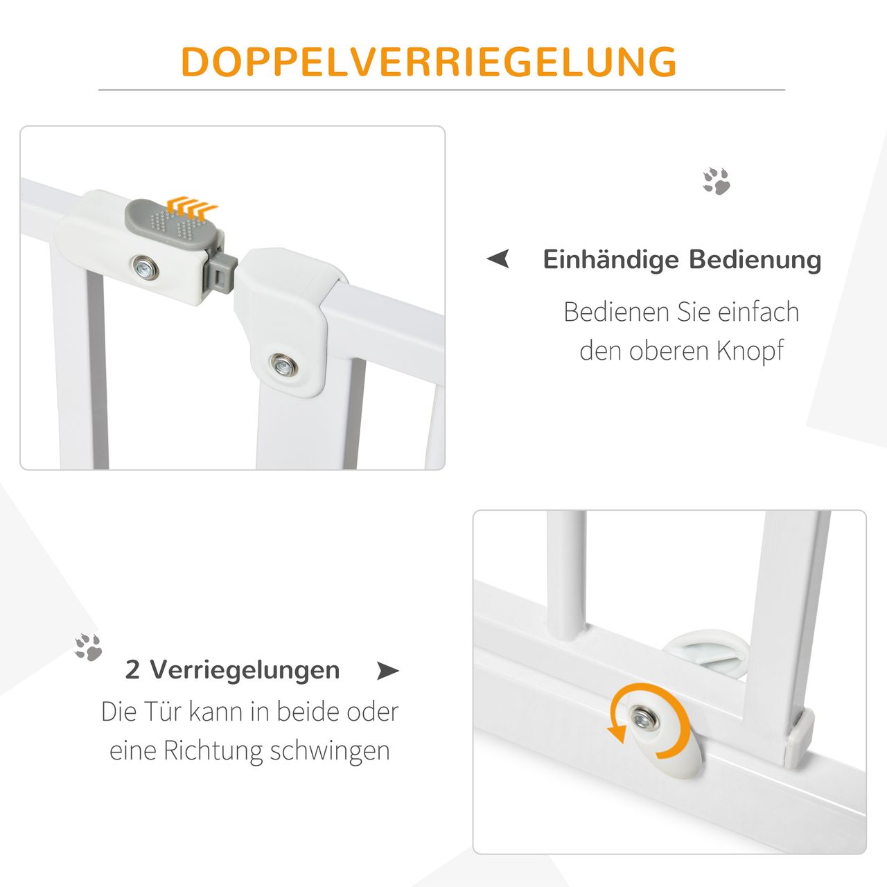 MH Handel Hunde Türschutzgitter Treppenschutzgitter, 75-95 cm Hunde Türgitter