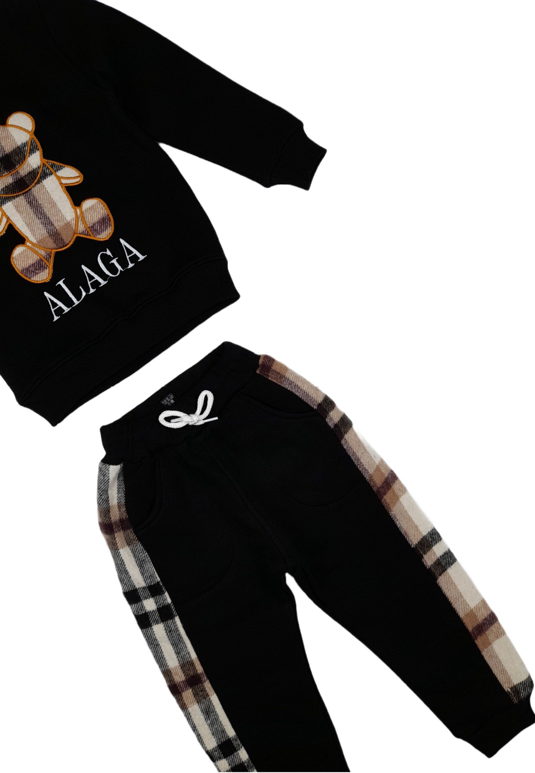 ALGINOO Freizeitanzug Kinder Trainingsanzug (Set, Oberteil und Jogginghose)