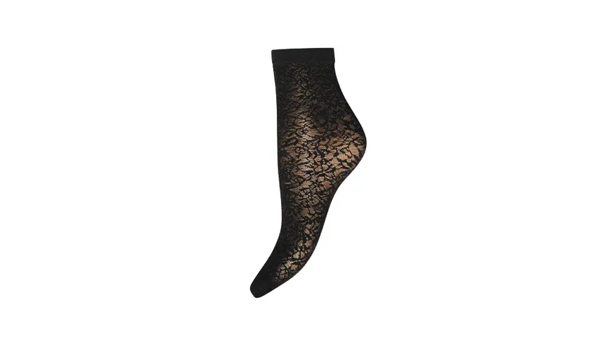 Wolford Damen Söckchen Floral Jacquard 40 DEN black