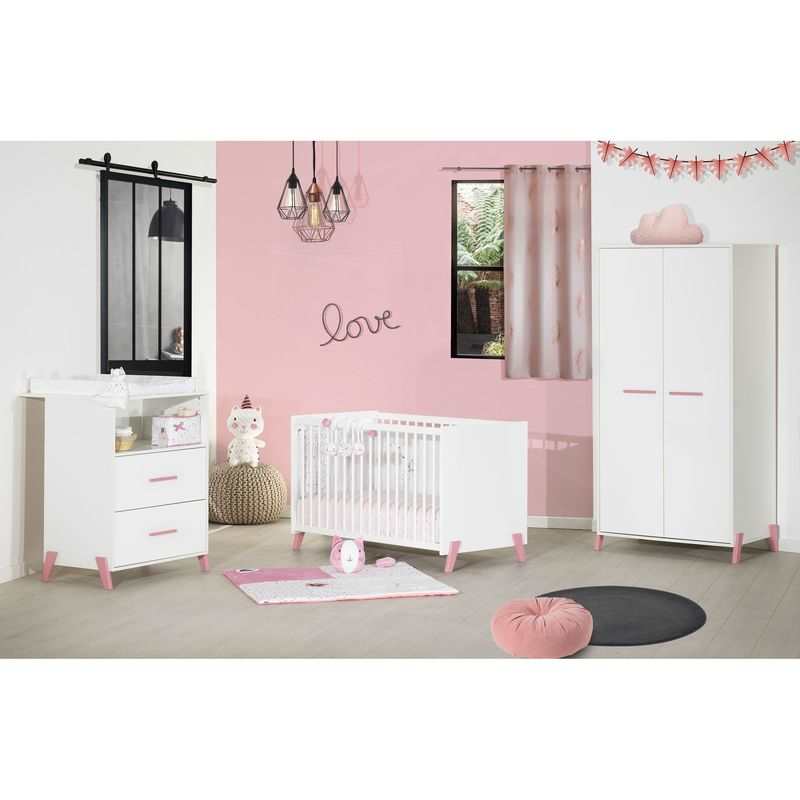 Lit bébé 120x60 Joy rose