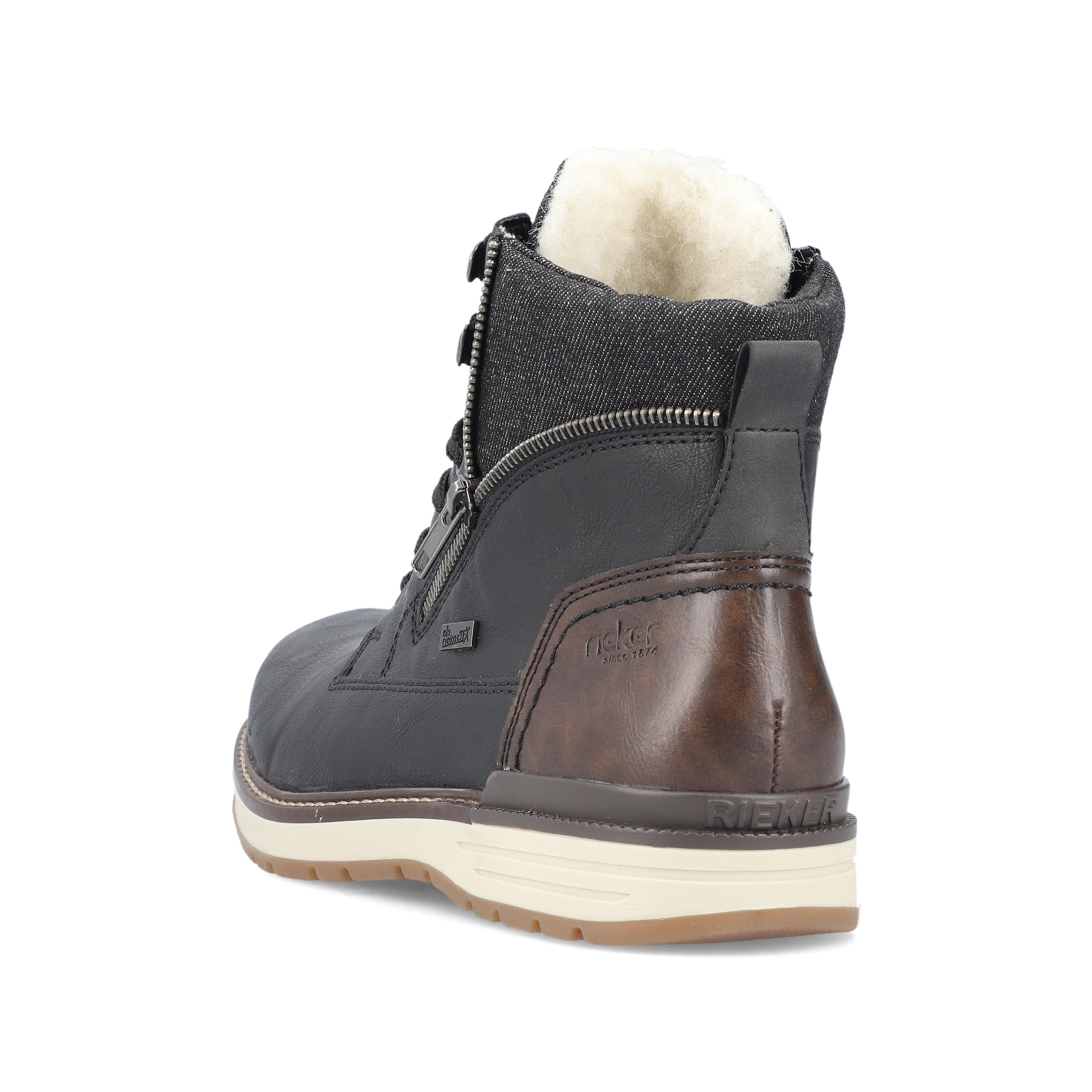 Rieker Herren Schnürstiefel nachtschwarz