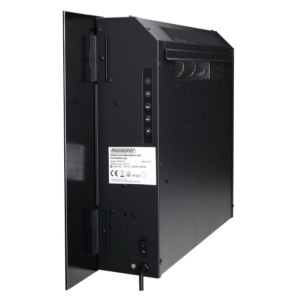 Elektrischer Wandkamin mit Fernbedienung, 1.800 W, schwarz