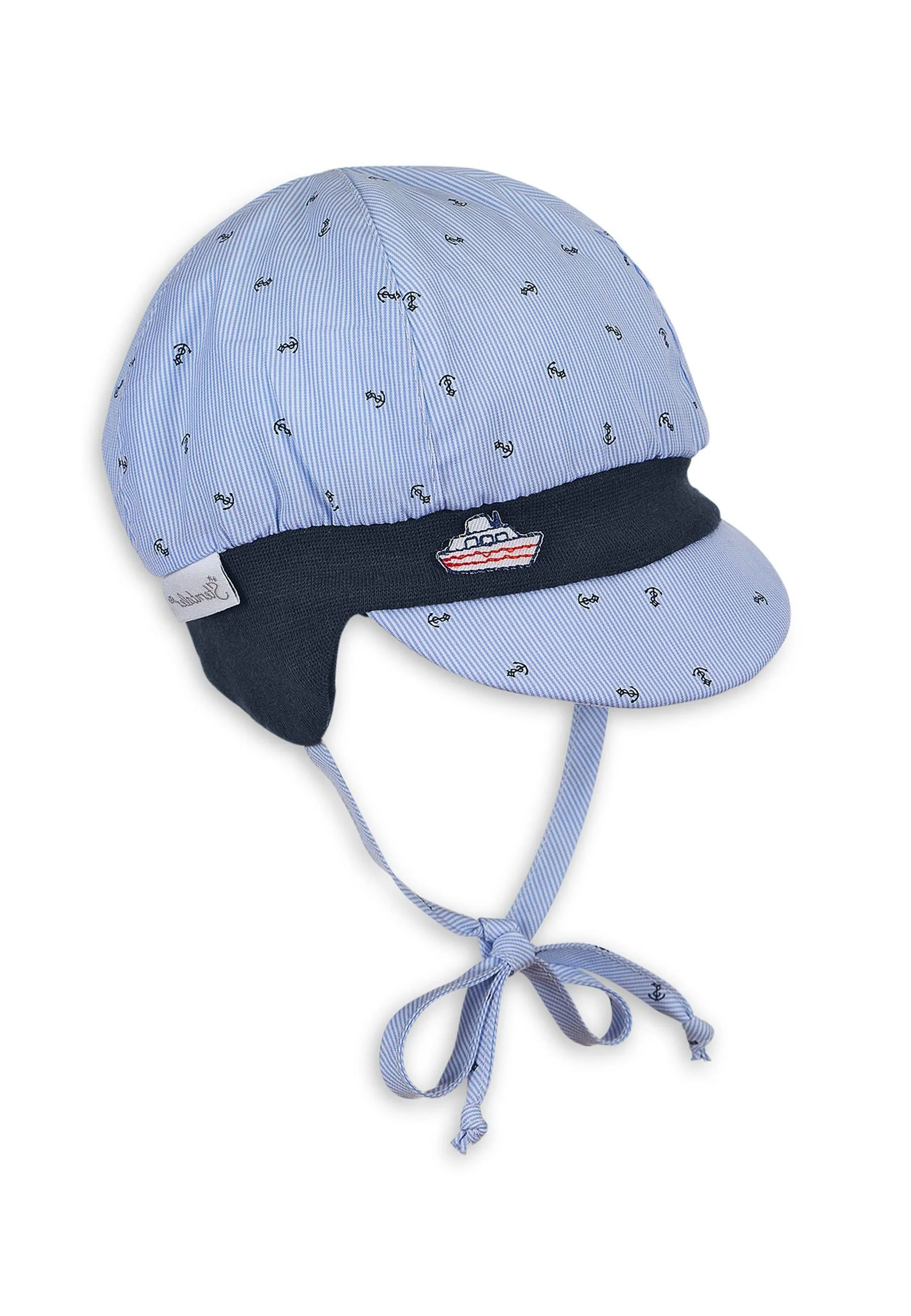 Ballonmütze in Himmelblau mit Ankern und UV 30