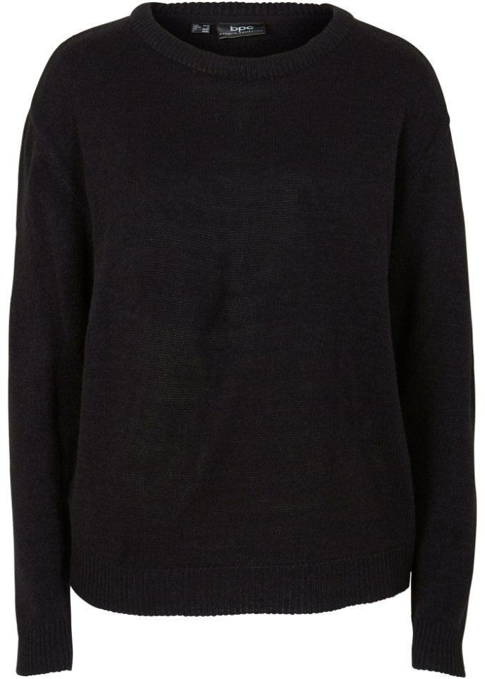 Strick-Pullover mit Rundhals-Ausschnitt