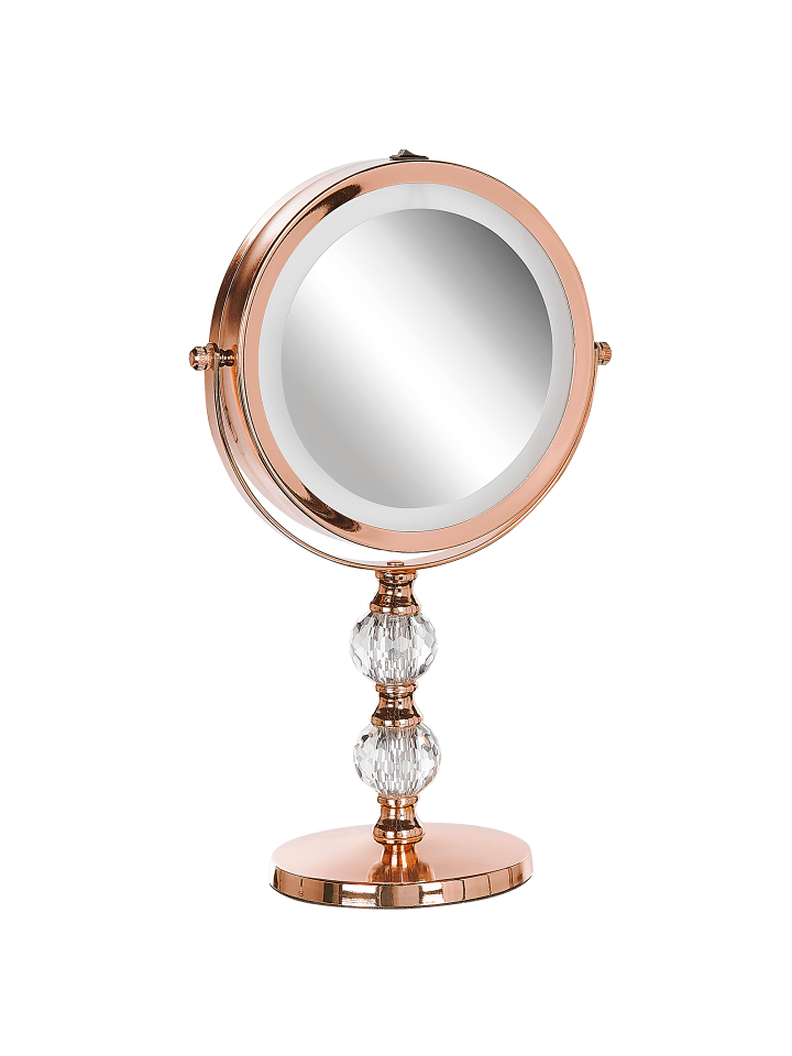 Beliani Kosmetikspiegel CLAIRA in Roségold - (W) 18 x (H) 34 x (L) 13 cm günstig kaufen onesize