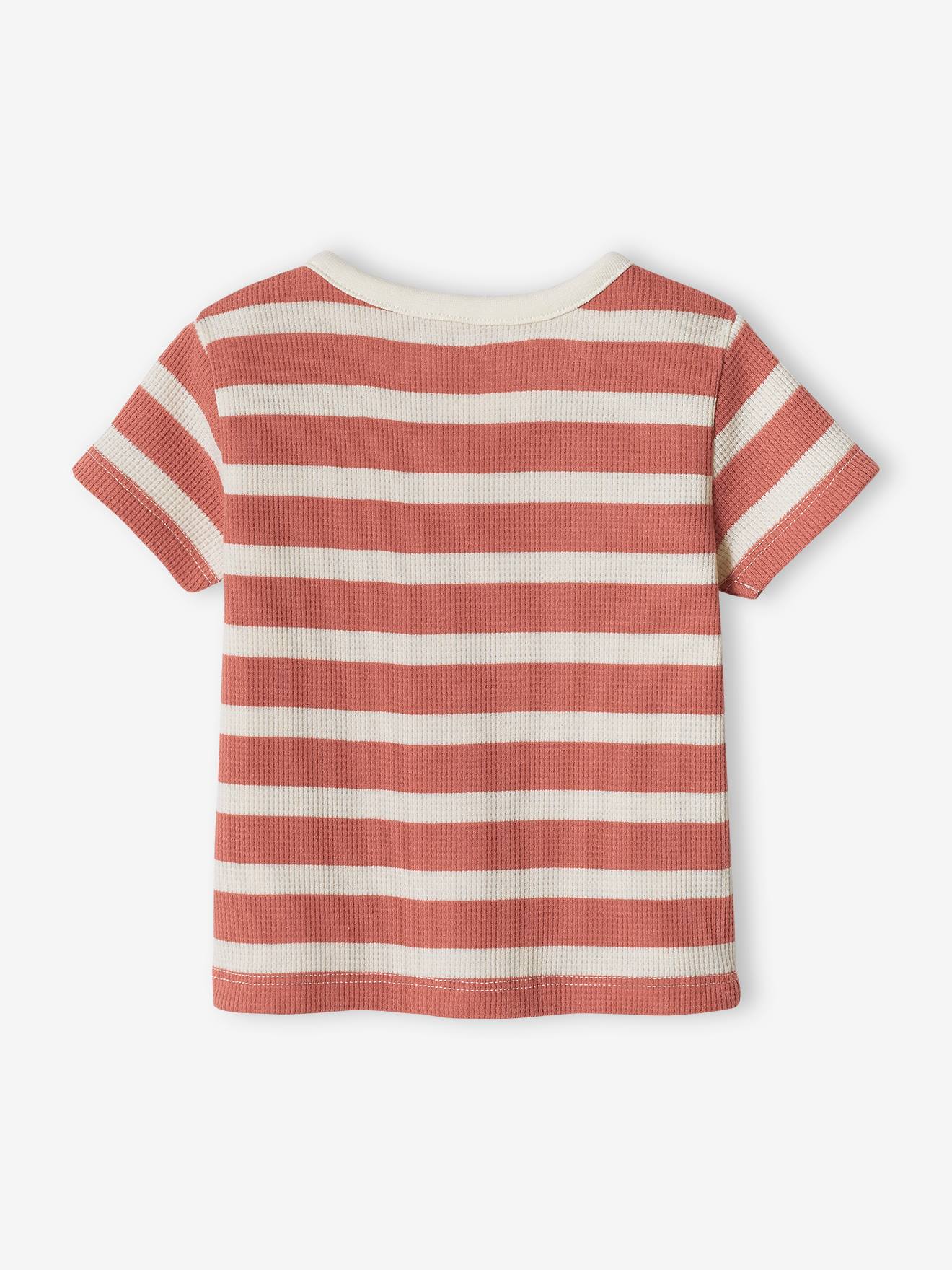 Vertbaudet Baby T-Shirt, Waffelpikee - ziegel
