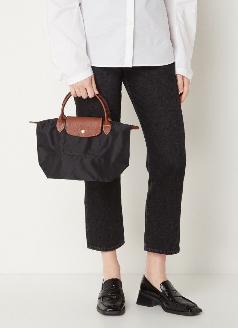 Longchamp Le Pliage rankinė S su odinėmis detalėmis