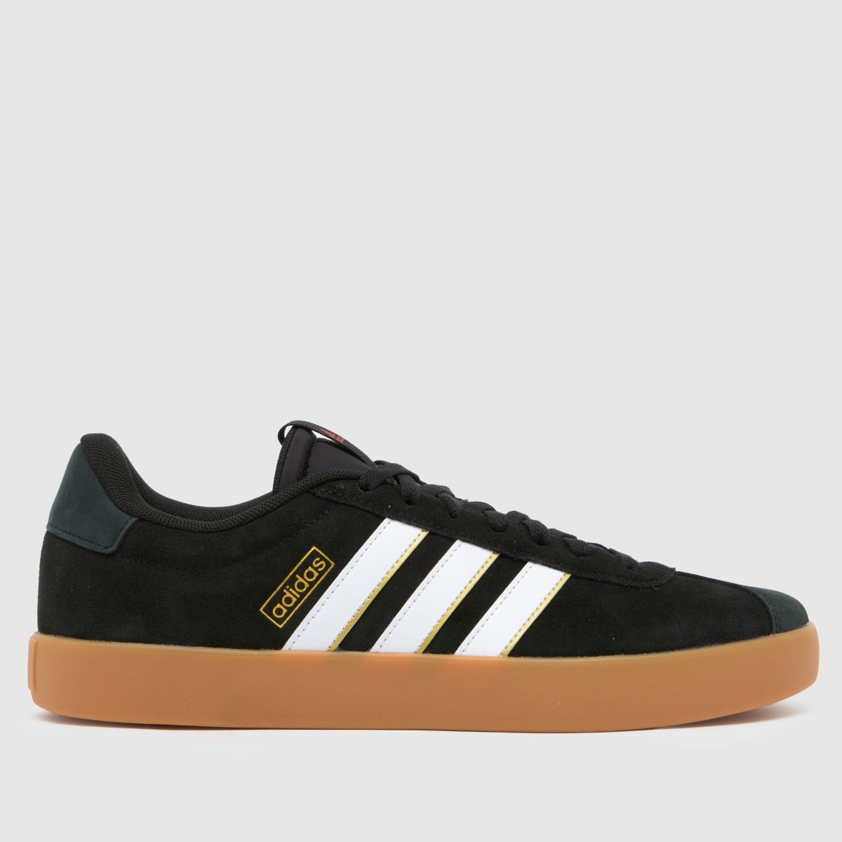 adidas vl court 3.0 träningsskor i svart och vitt