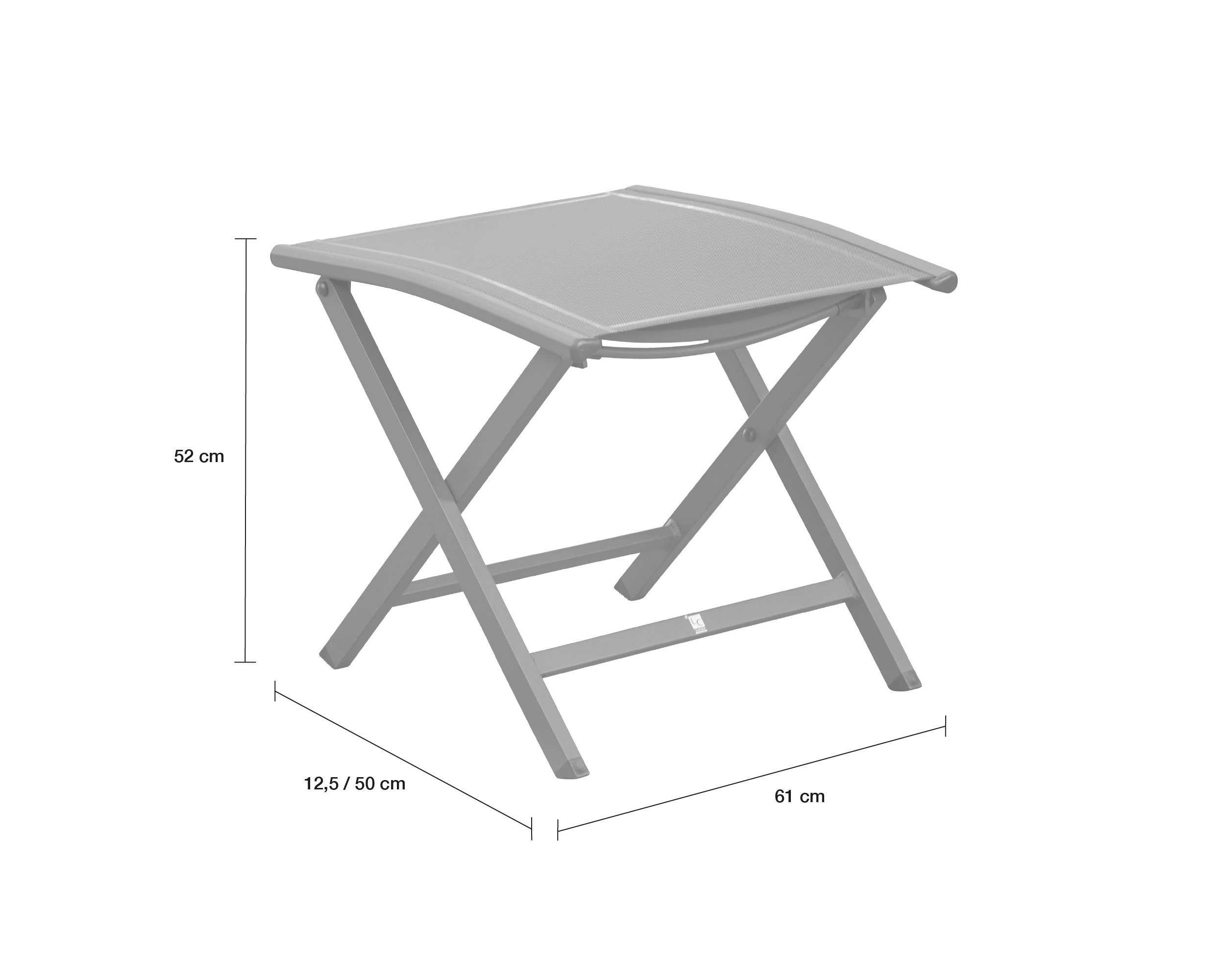 LC Garden Gartenlounge-Hocker LC Garden Unicamo Hocker Textilen anthrazit/anthrazit Fußbank