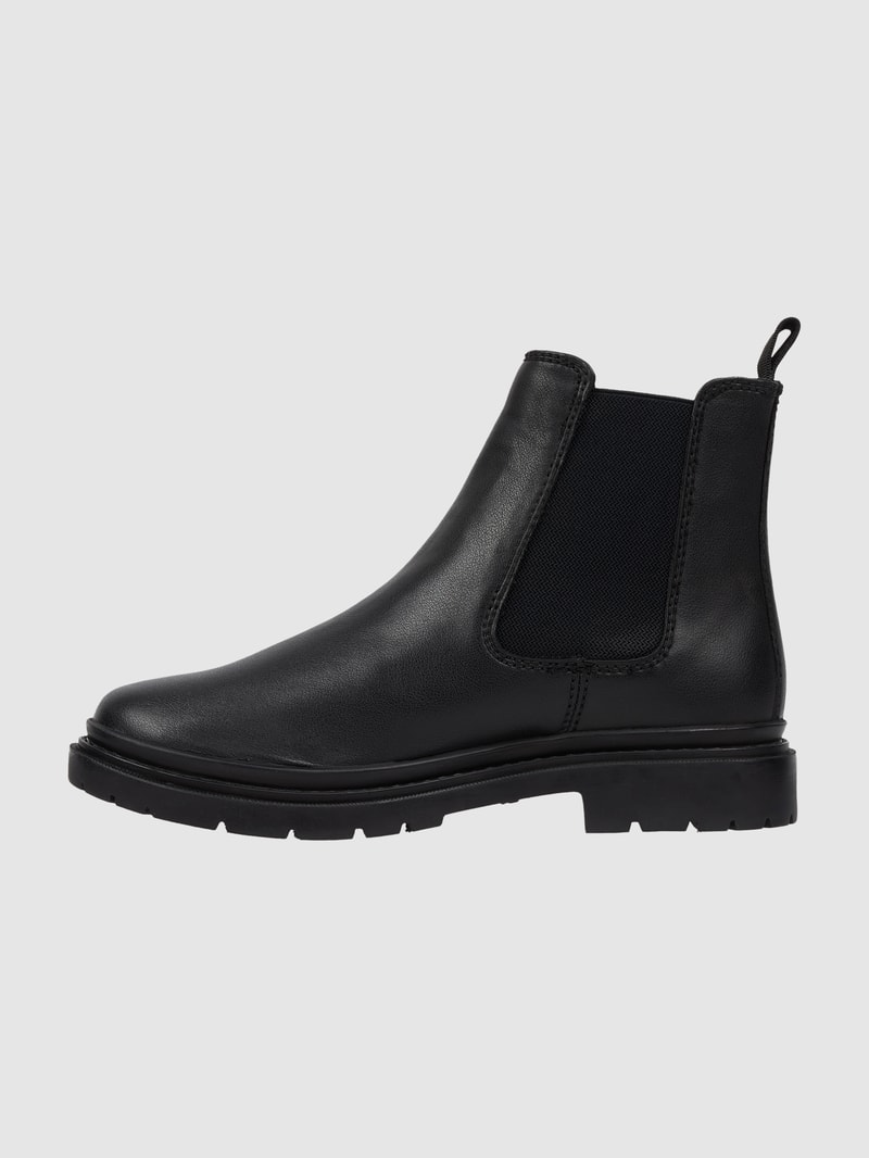 Chelsea Boots in Leder-Optik Modell 'Trooper' in schwarz
