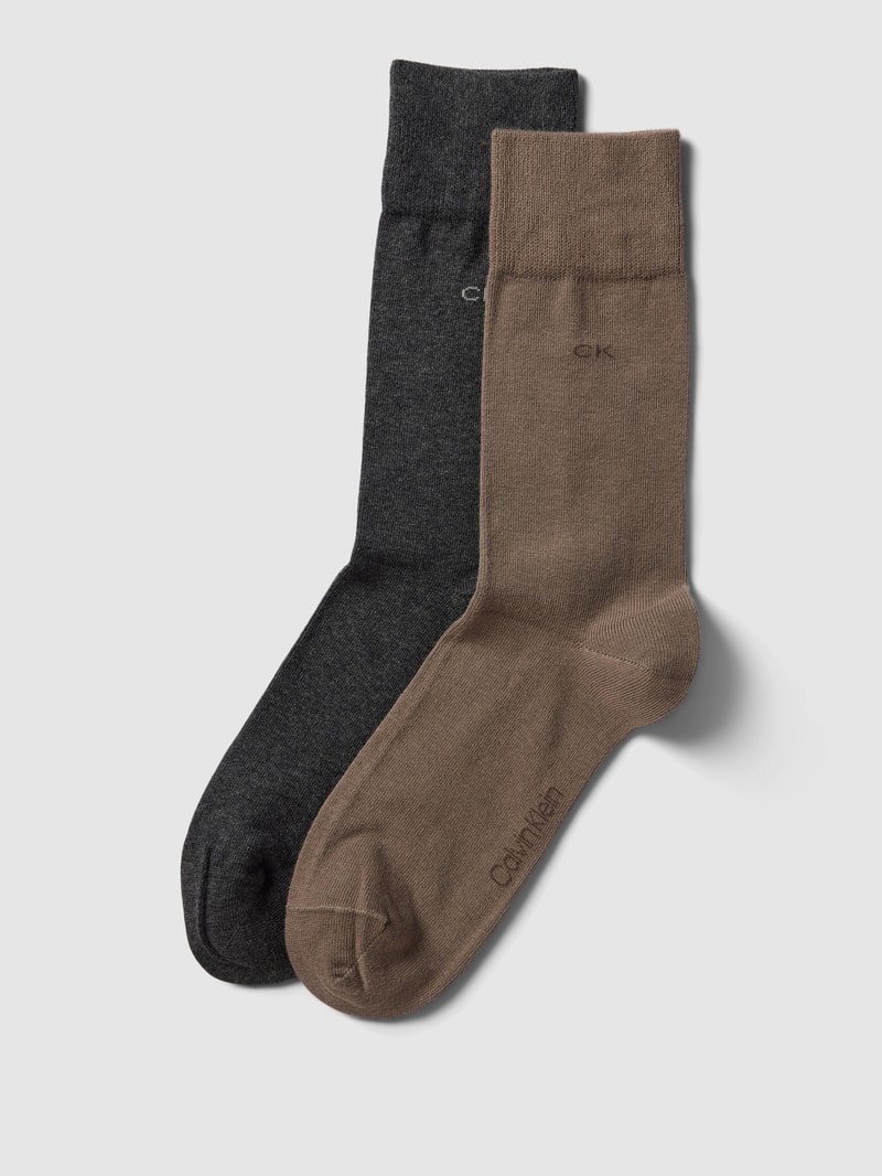 Socken mit Label-Details im 2er-Pack in anthrazit